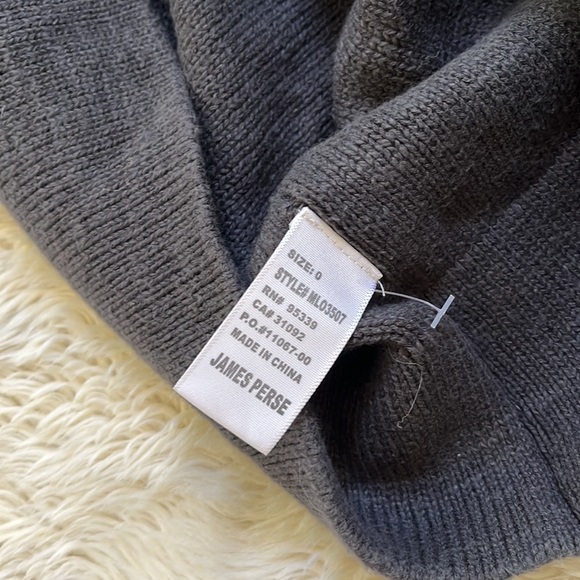 JAMES PERSE Dark Grey V Neck Sweater Women’s Size 0 = XS - Picture 7 of 14